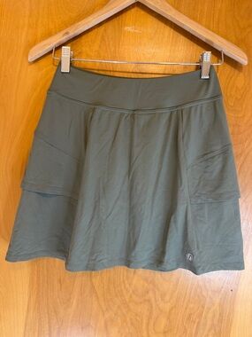 Lija Olive Green Golf Skirt